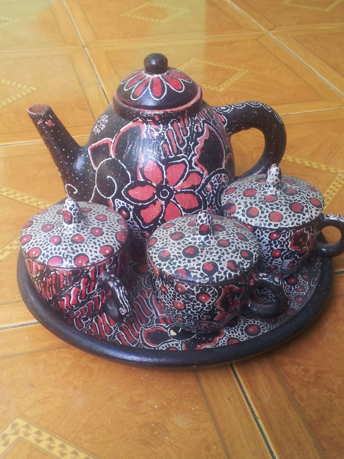 Tea pot sets batik - Furnicraft.com