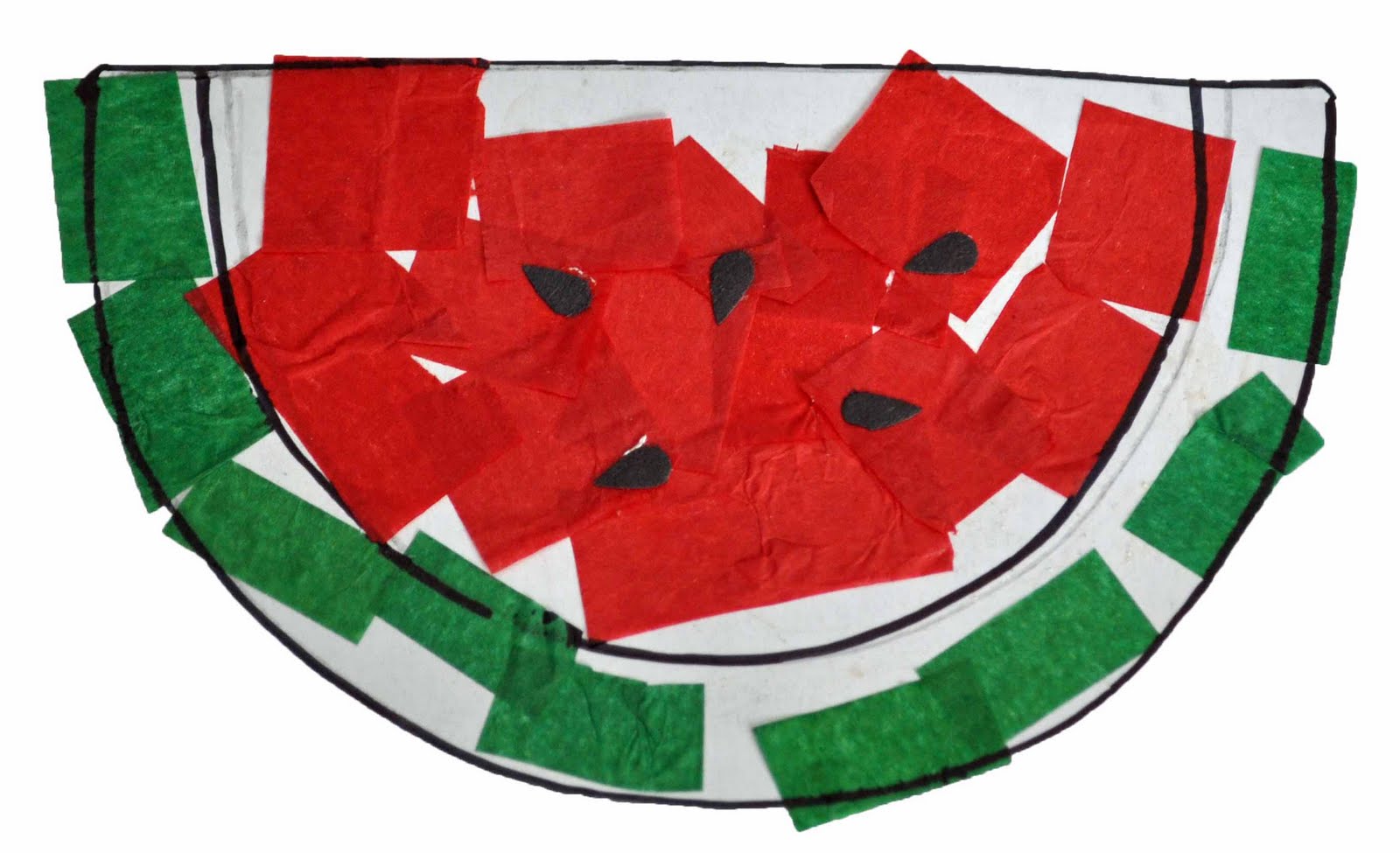Children's Learning Activities Watermelon Crepe Paper Pic