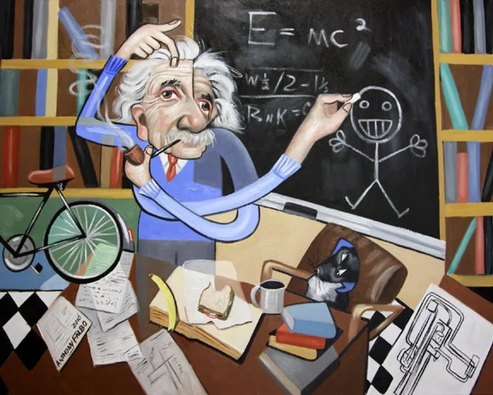 Anthony Falbo 1953 | American Cubist painter | Albert Einstein 1879-1955