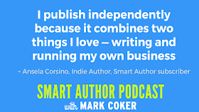 image reads:  "I publish independently because it combines two things I love - writing and running my own business"