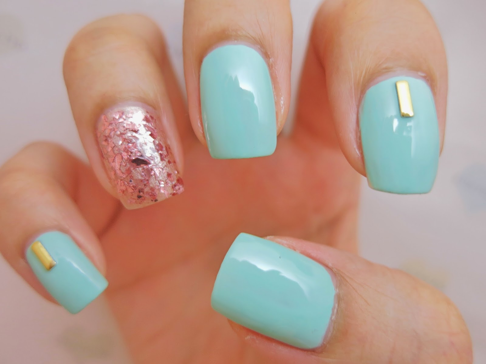 Chic Tiffany Green Nail Art chichicho