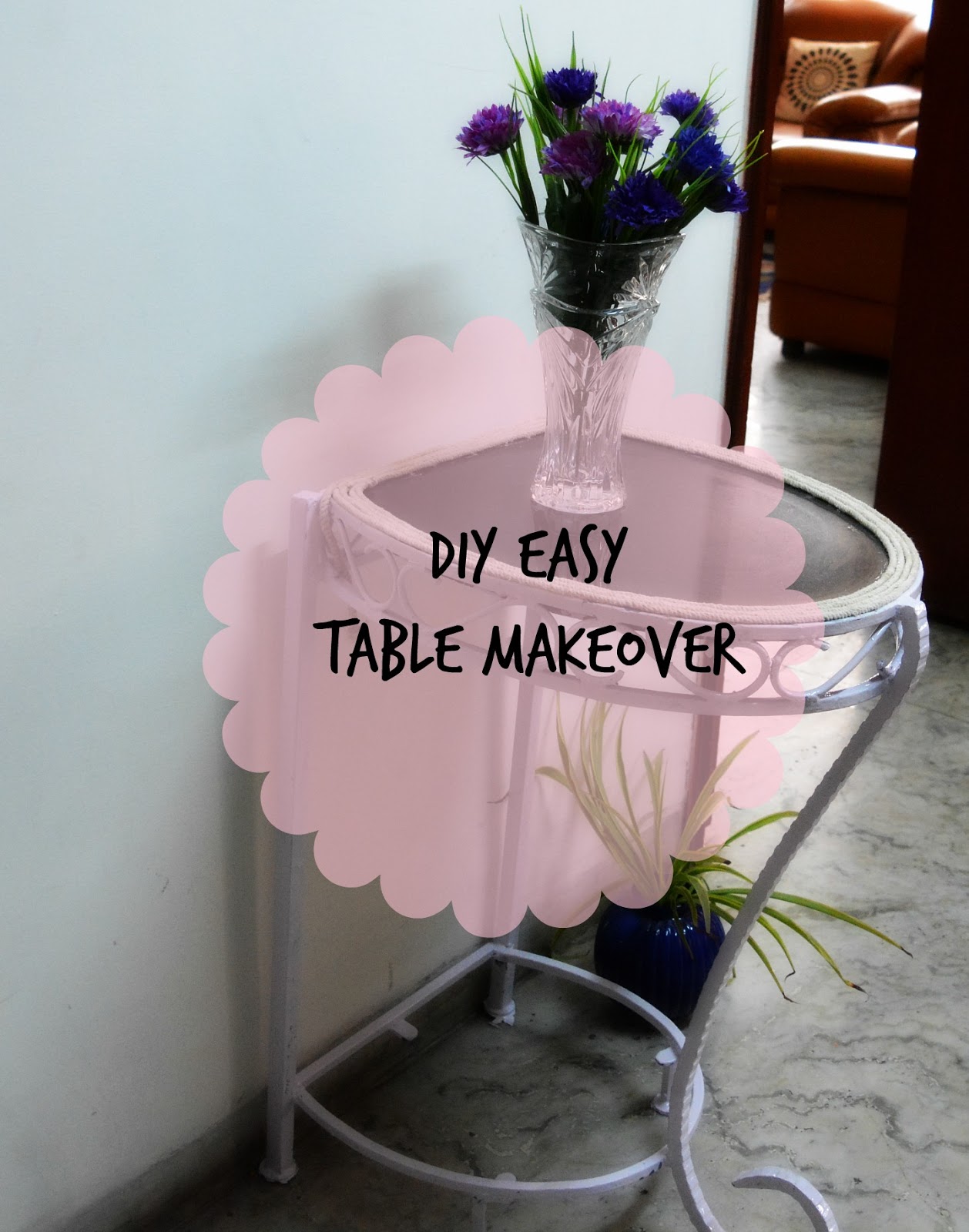 Oh so homemade DIY easy table makeover