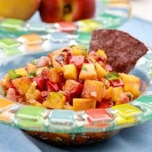 how to make recipe for grilled peach chipotle salsa?