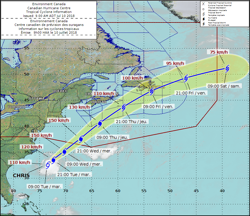 Valley Weather: Tropical Storm Chris expected to impact Atlantic Canada