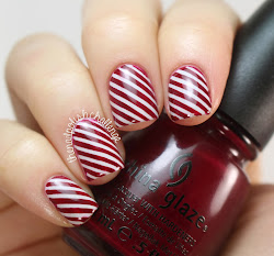 nail candy cane nails striped polish stripes manicure tape opi