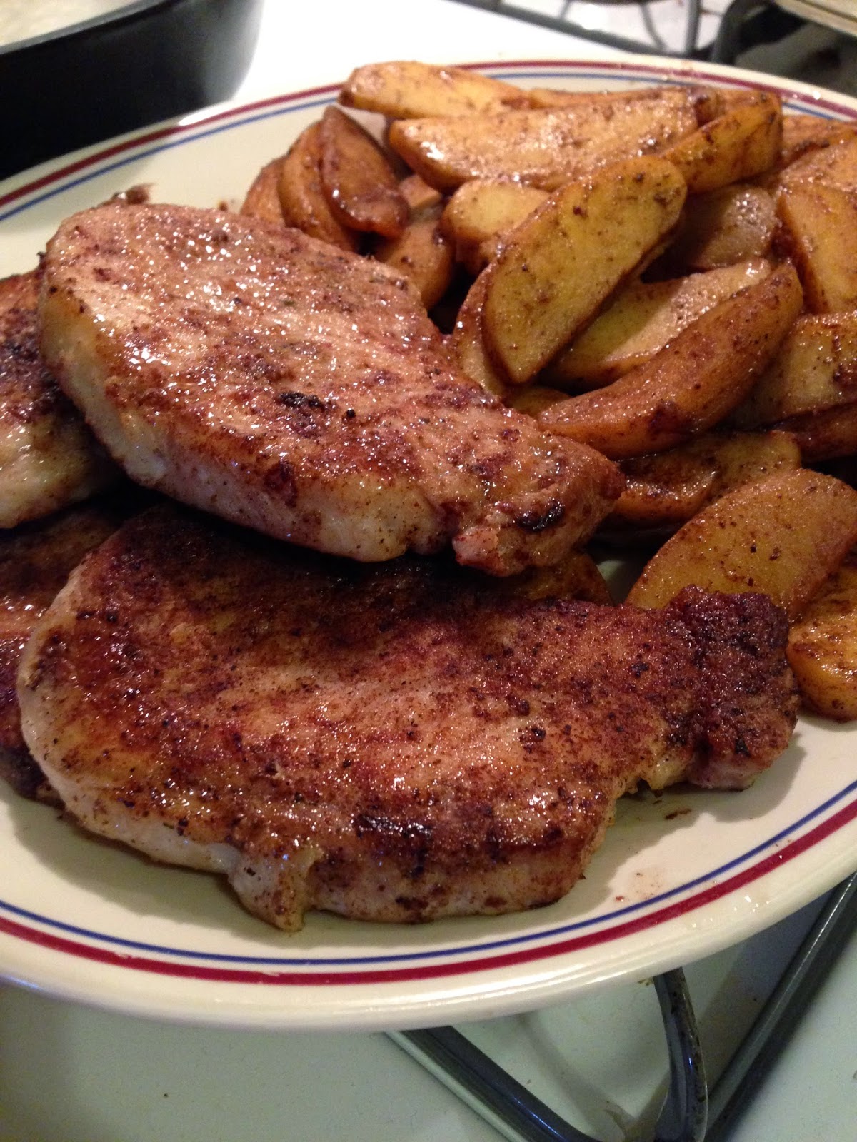 Happy and Healthy at Home Cinnamon Pork Chops