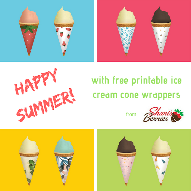 Hello Summer! with free ice cream cone wrappers