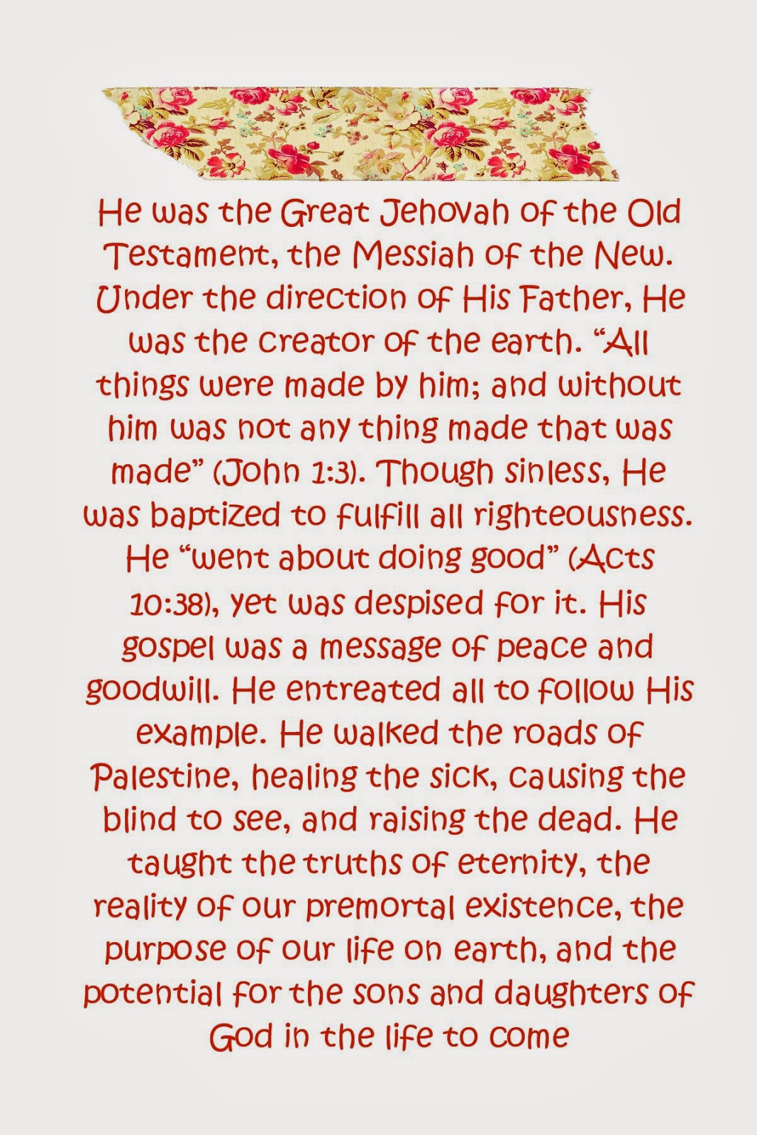 This-n-that; a little crafting: Memorize: The Living Christ printable ...