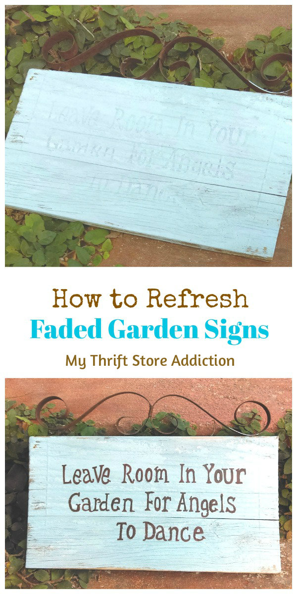 how to refresh faded garden signs