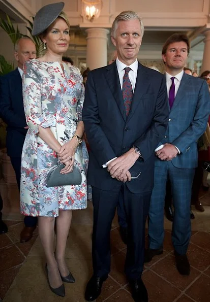 Queen Mathilde of Belgium and King Philippe visited Frankfurt, Germany, for the opening day of 'Frankfurter Buchmesse' book fair. Belgian Royals and Dutch Royals at the Frankfurter Buchmesse