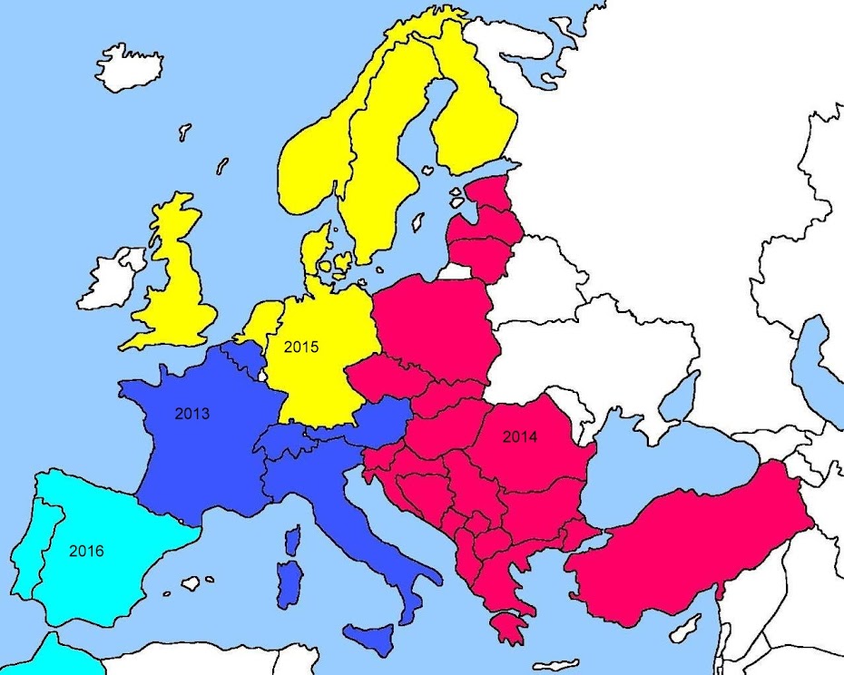 Map of European Travels