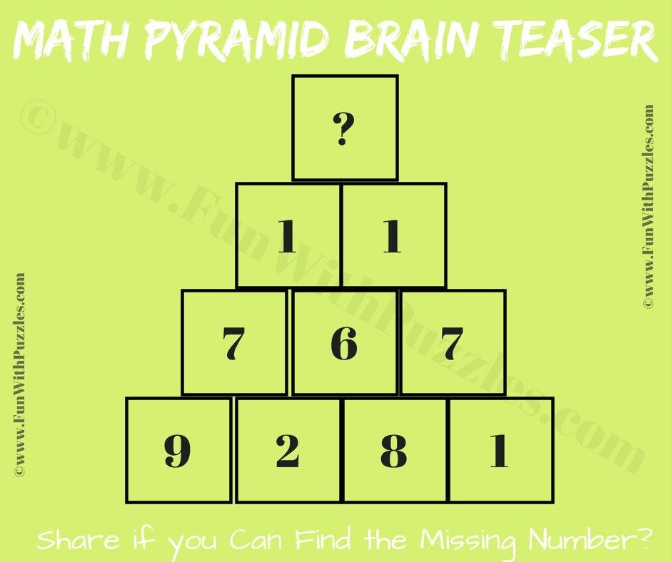 Pyramid Number Puzzle Easy Picture Maths Puzzle for Kids