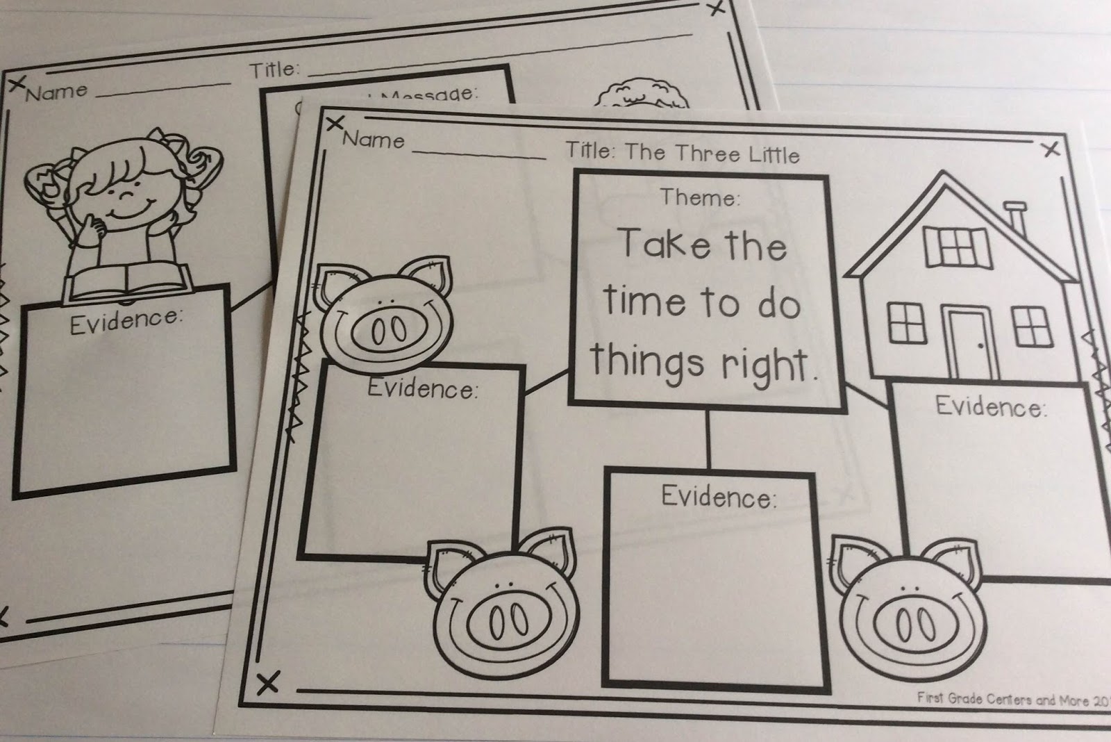 Teaching Theme in First Grade - First Grade Centers and More