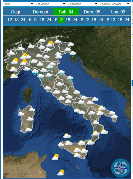 Weather forecast Easter: rain and sun in Italy on Easter Monday