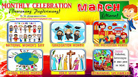 NEW! High Resolution Monthly Celebration with Monthly Motto  (June - March)