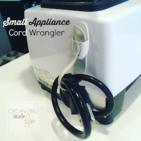 Wrangle your small appliance cords using a cord bundler :: OrganizingMadeFun.com