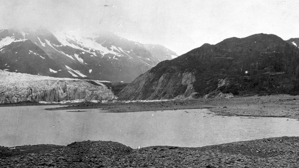 Pedersen Glacier (1909) - Photos of Alaska Then And Now. Get Ready to Be Shocked When You See What it Looks Like Now.