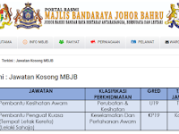Jawatan Kosong Terkini di Majlis Bandaraya Johor Bahru MBJB Jawatan Kosong Terkini di Majlis Bandaraya Johor Bahru MBJB