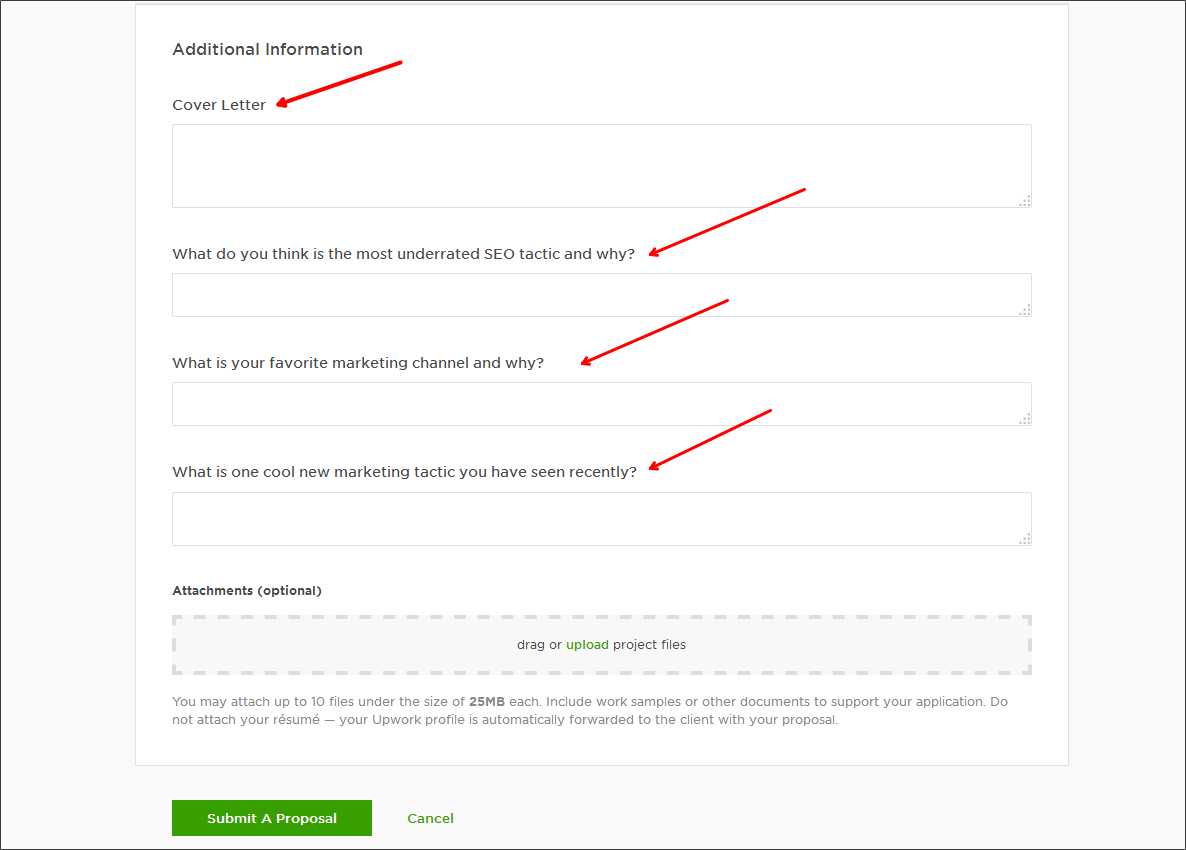 upwork proposal screening questions and answers upwork help