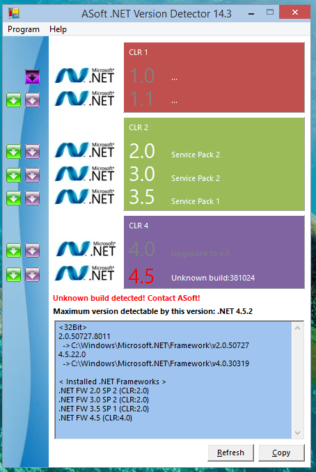 .NET-Version-detector