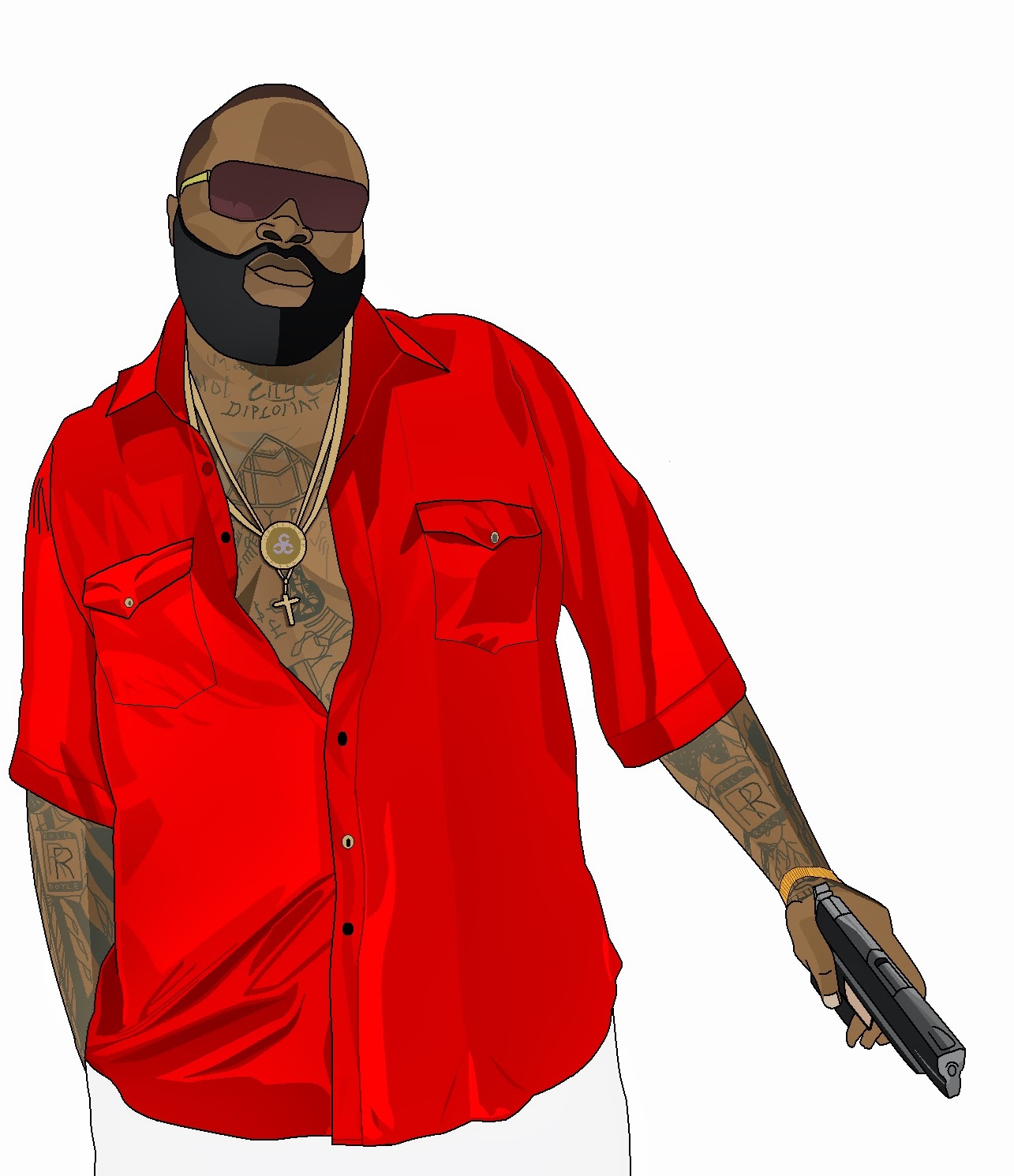 godofdraw Rick Ross drawings on ms paint