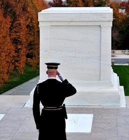 The Tomb of the Unknowns at the Arlington National Cemetery