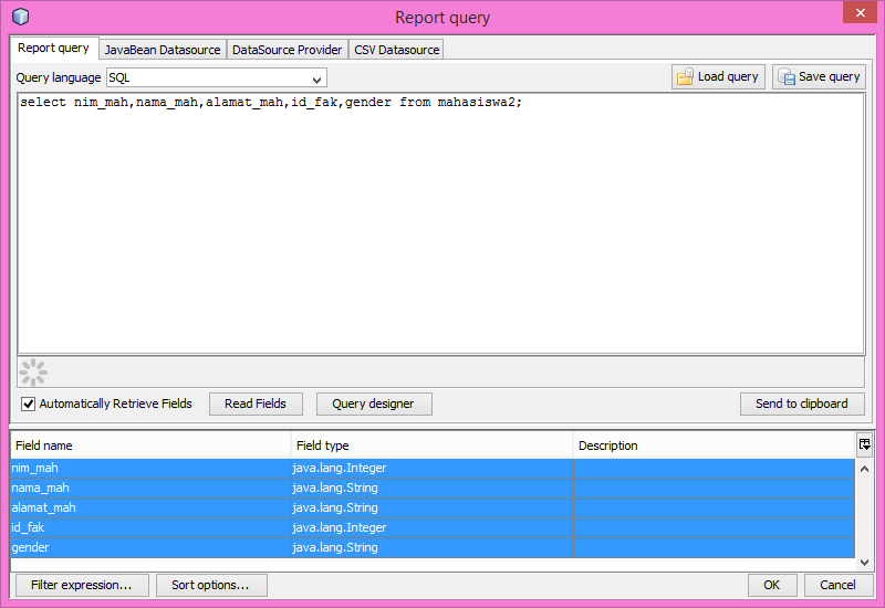 Query reporting
