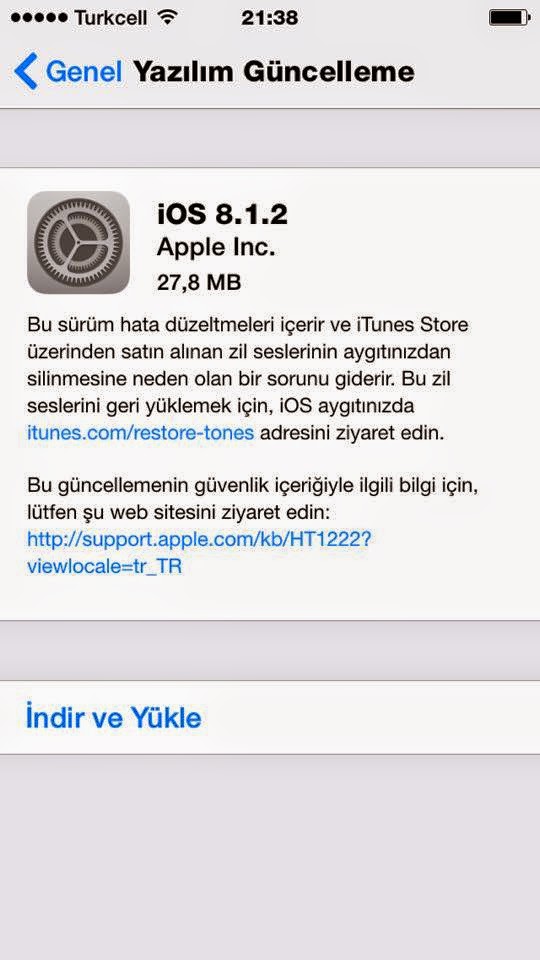 iOs 8.1.2 Çıktı ~ Blogabi