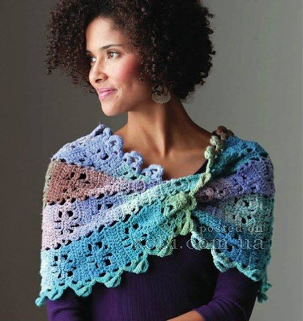 Ergahandmade Crochet Stole + Diagrams + Video Tutorial