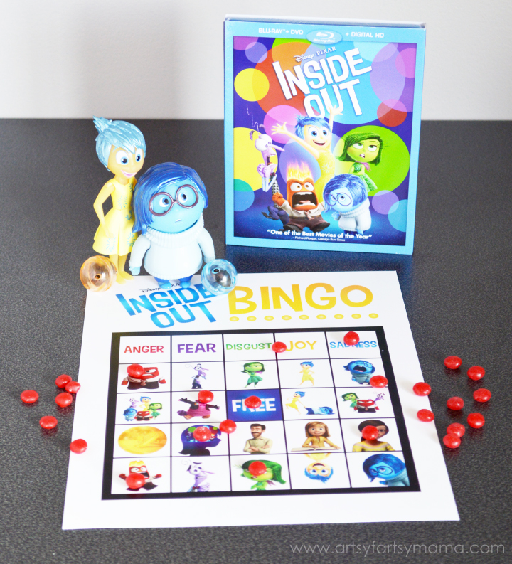 Free Printable Inside Out Bingo to play at an Inside Out Party! #InsideOutMovieNight