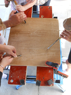 woodcarving tuition at school