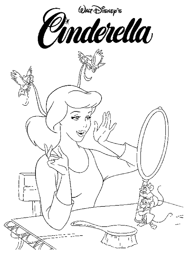 Mewarnai Cinderella Ayo Mewarnai