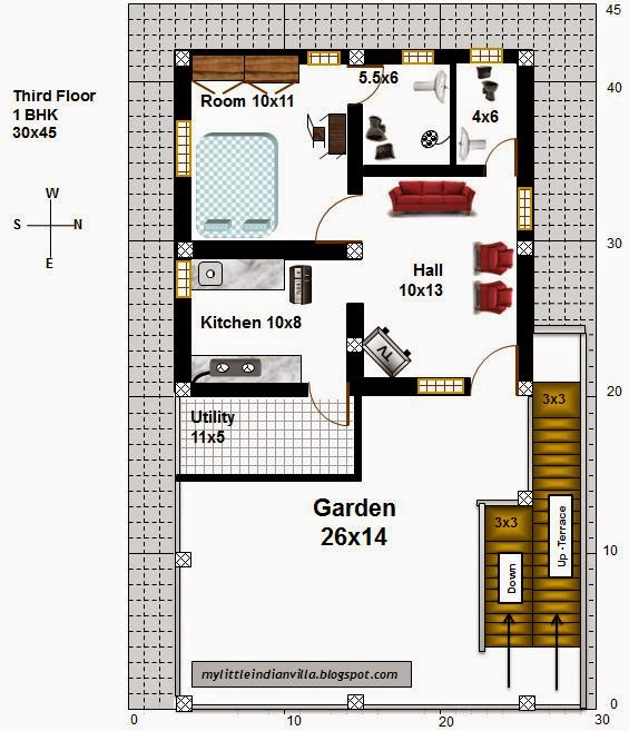 My Little Indian Villa 56R49 4 Houses in 30x45 (East