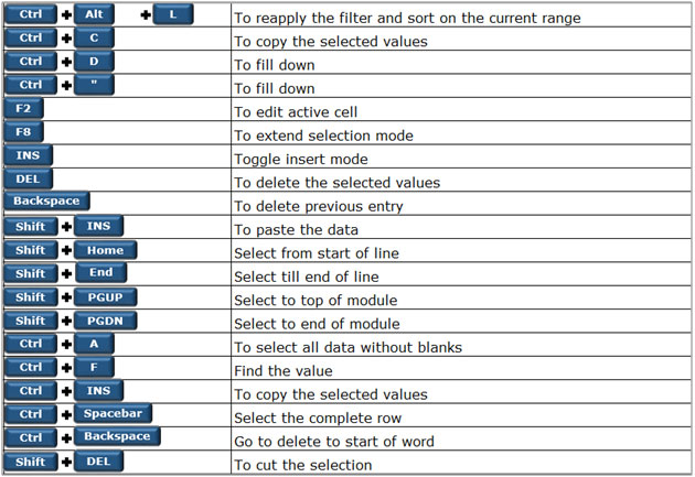 excel shortcut keys 2007 pdf