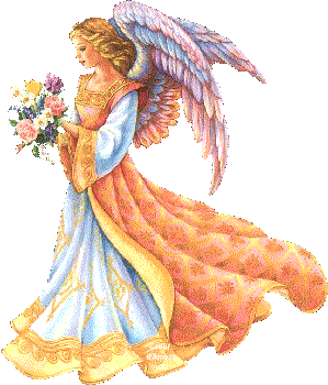 imágenes de ángeles mujeres con flores colores