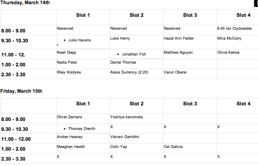 The Gaskell Crew's Blog Conference Schedule