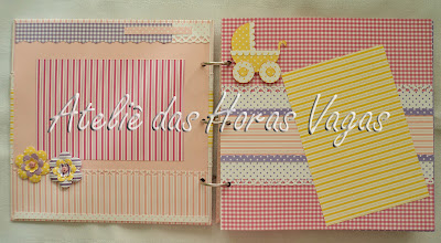 mini album scrapbook baby girl