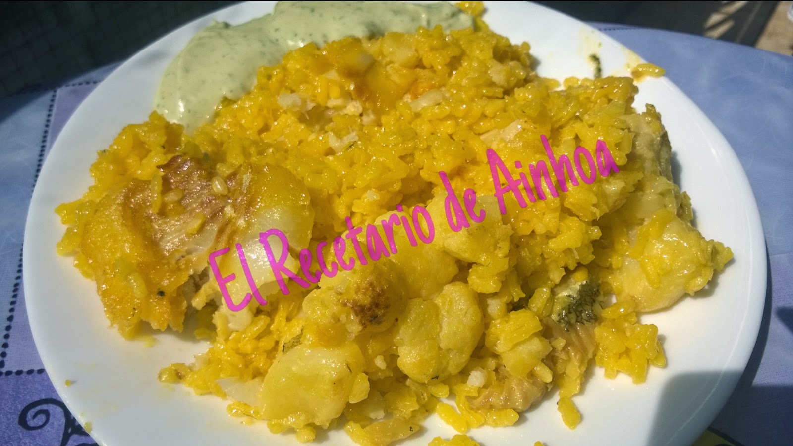 El recetario de Ainhoa Paella de bacalao y coliflor