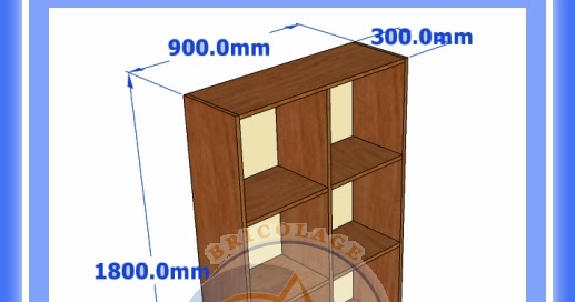 Estante de melamina plano despiece del mueble | Web del Bricolaje