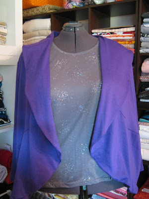 Sparkle Grey Knit Cap Sleeve T-shirt www.sewplus.blogspot.com