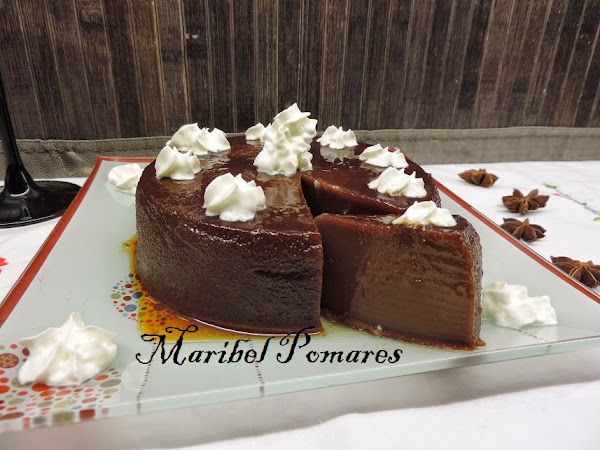 Flan de chocolate en olla programable