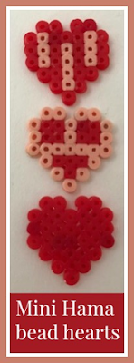 How to make mini Hama bead heart decorations