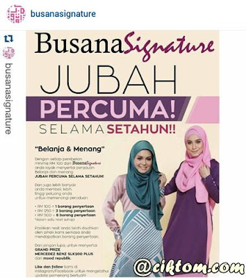 pertandingan Percuma Jubah Selama Setahun