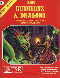 Cover of the Dungeons & Dragons Basic Rulebook (art by Erol Otus).