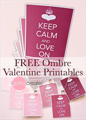 Love these ombre Keep Calm and Love On printables for your #valentine, #wedding or more! | from I Gotta Create!