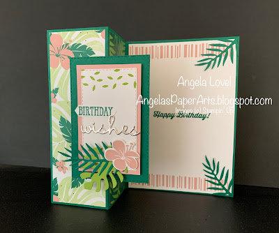 Stampin' Up! Tropical Chic Z fold card by Angela Lovel, Angela's PaperArts