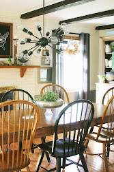 room dining farmhouse makeover tour reveal designs modern updated hutch prepping dishes serving setting quick simple table vu craftivity