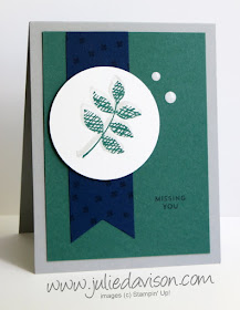 Stampin' Up! Oh So Eclectic Masculine Card ~ Missing You ~ 2017-2018 Annual Catalog ~ www.juliedavison.com