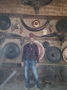 Inside the ANGH'S palace in Longwa village of Mon district in Nagaland.
