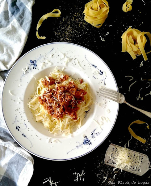 Receta de tagliatelle a la boloñesa